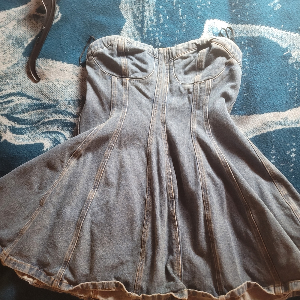 Denim Strapless Dress